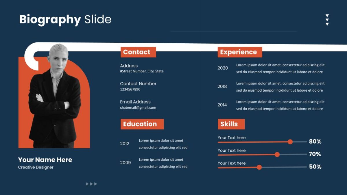 Best PowerPoint Template For Biography Presentation   SlideKit