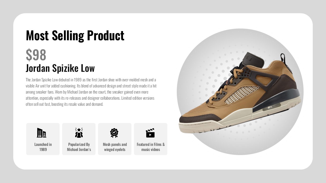 Nike Most Selling Products Template For Ppt And Google Slides Slidekit