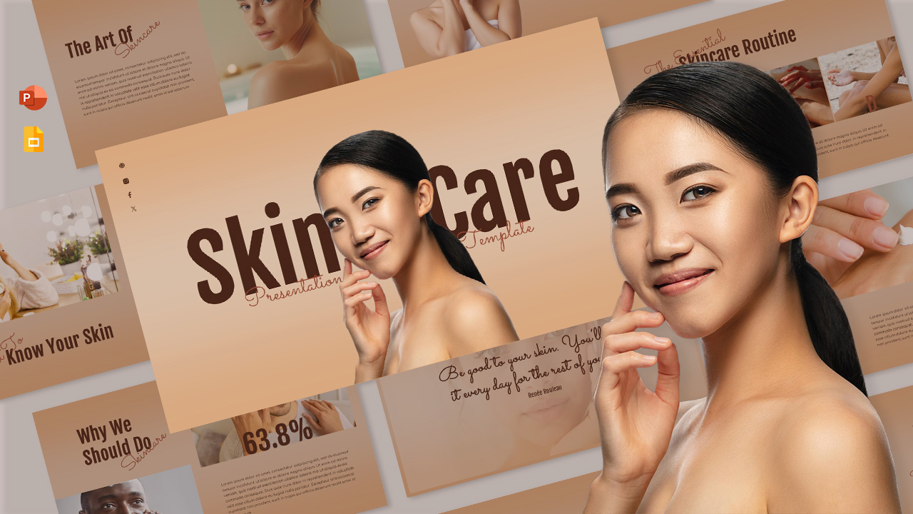 Essential Skincare Routine Presentation Template Slidekit