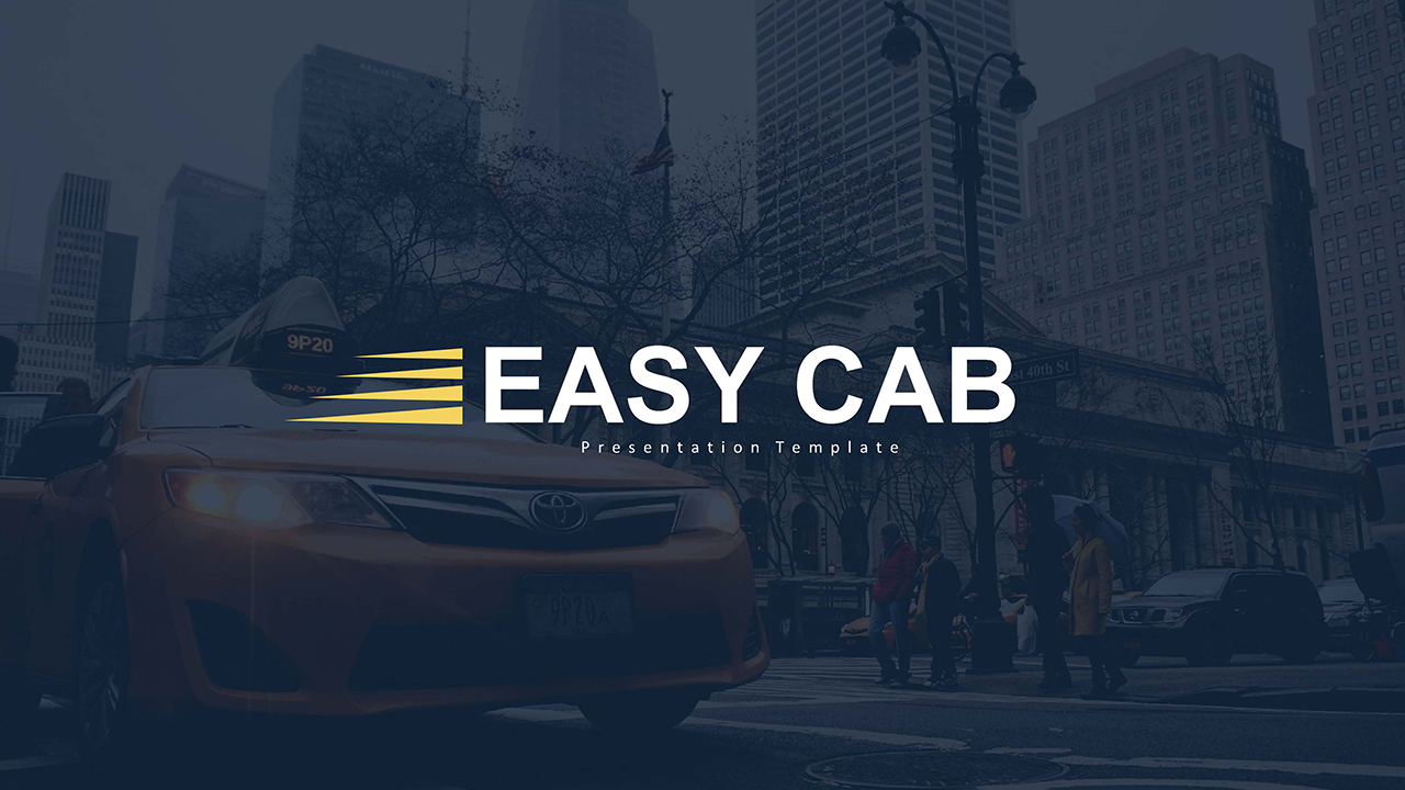 Free Cab & Taxi Service Presentation Template - SlideKit