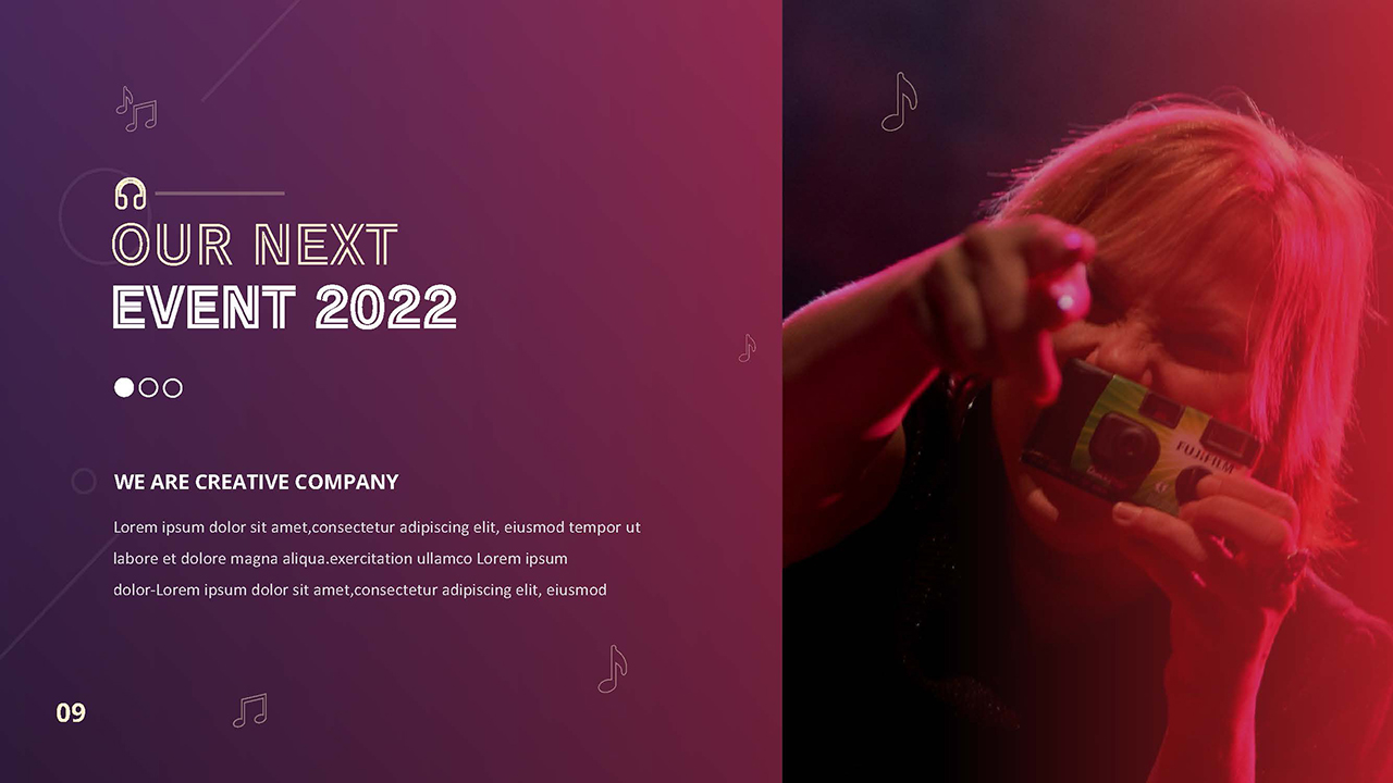 music presentation template google slides