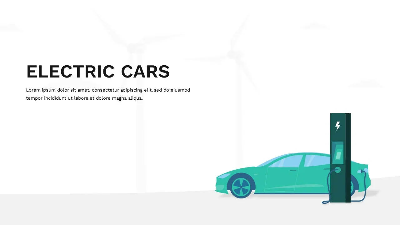 Electric Car PowerPoint Template SlideKit