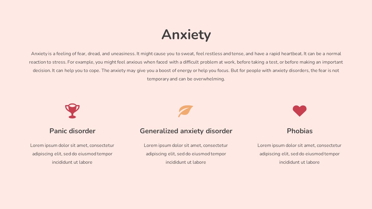 Anxiety PowerPoint Template - SlideKit