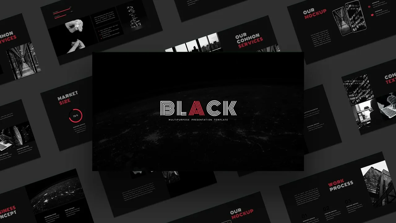 black powerpoint template