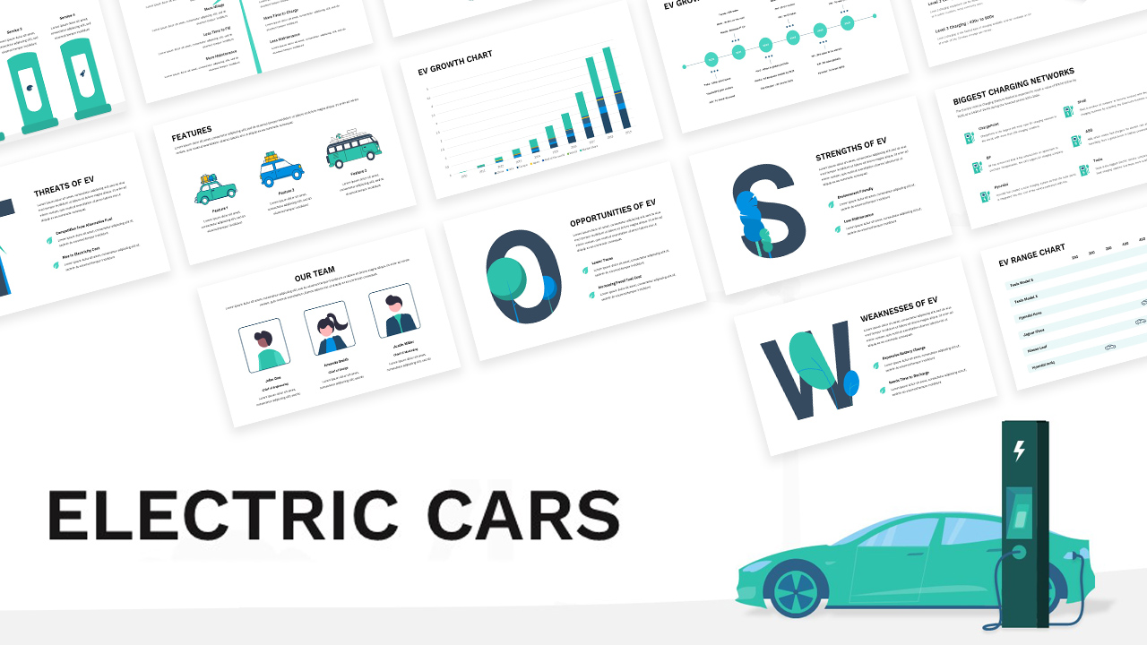 Electric Car PowerPoint Templates Cover