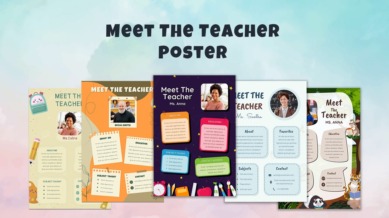 Free Meet The Teacher PowerPoint Cover Template