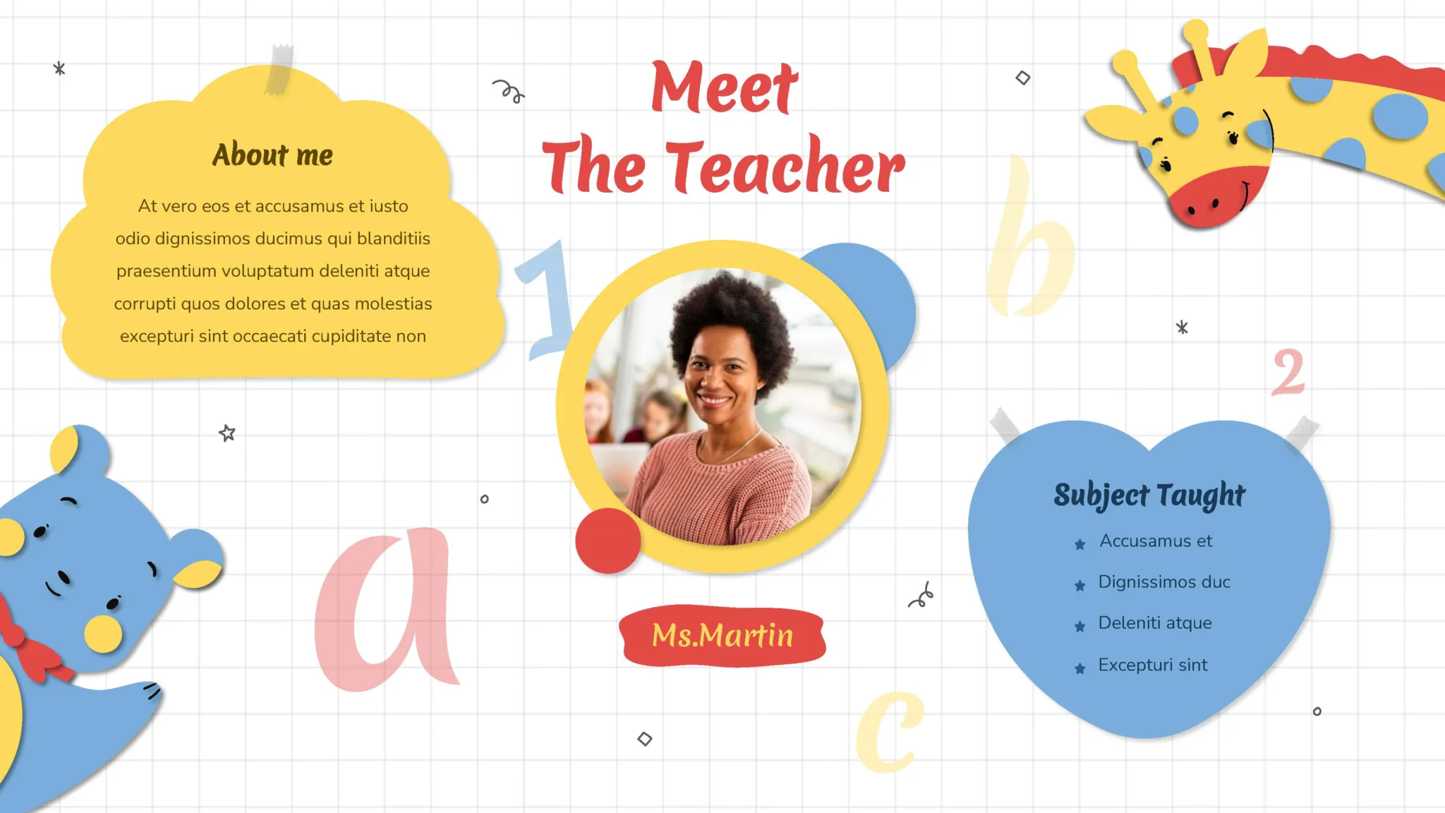 Free Meet The Teacher Presentation Templates For Google Slides