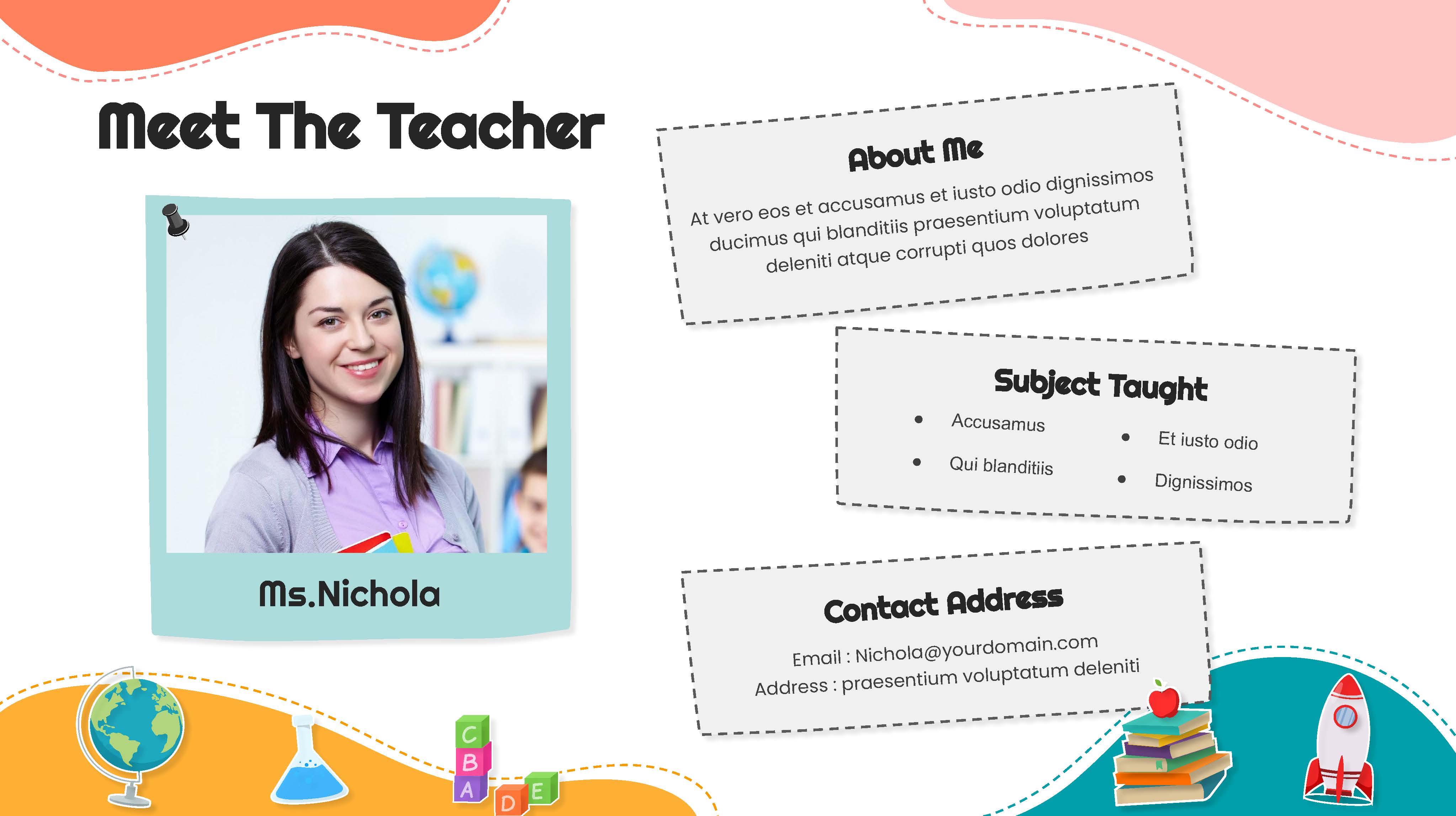 meet the teacher presentation template powerpoint free