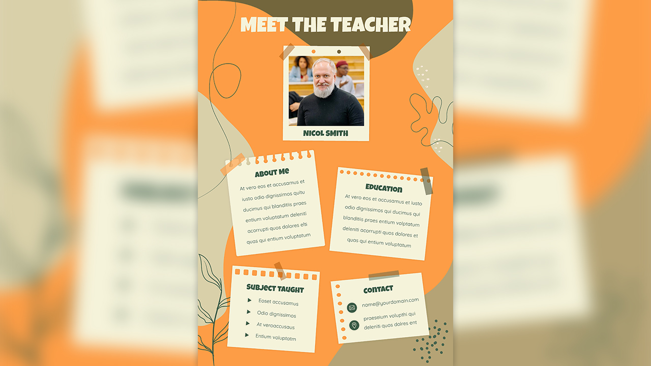 Meet The Teacher Presentation Template Free - SlideKit