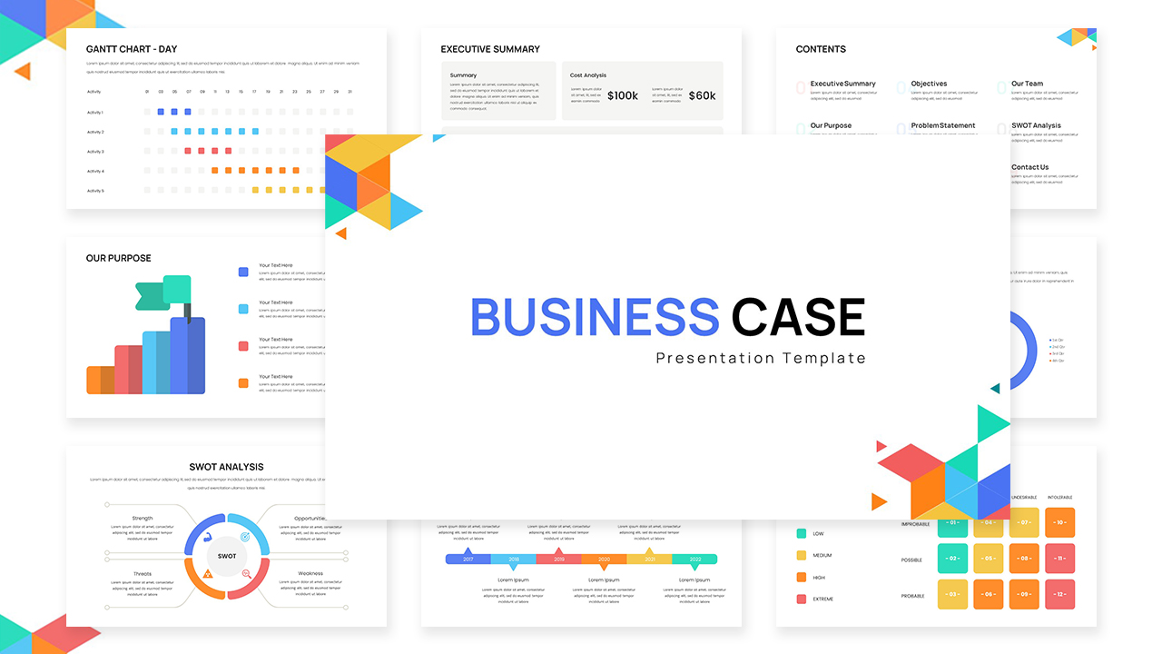Business Case PowerPoint Presentation Template Featured Image