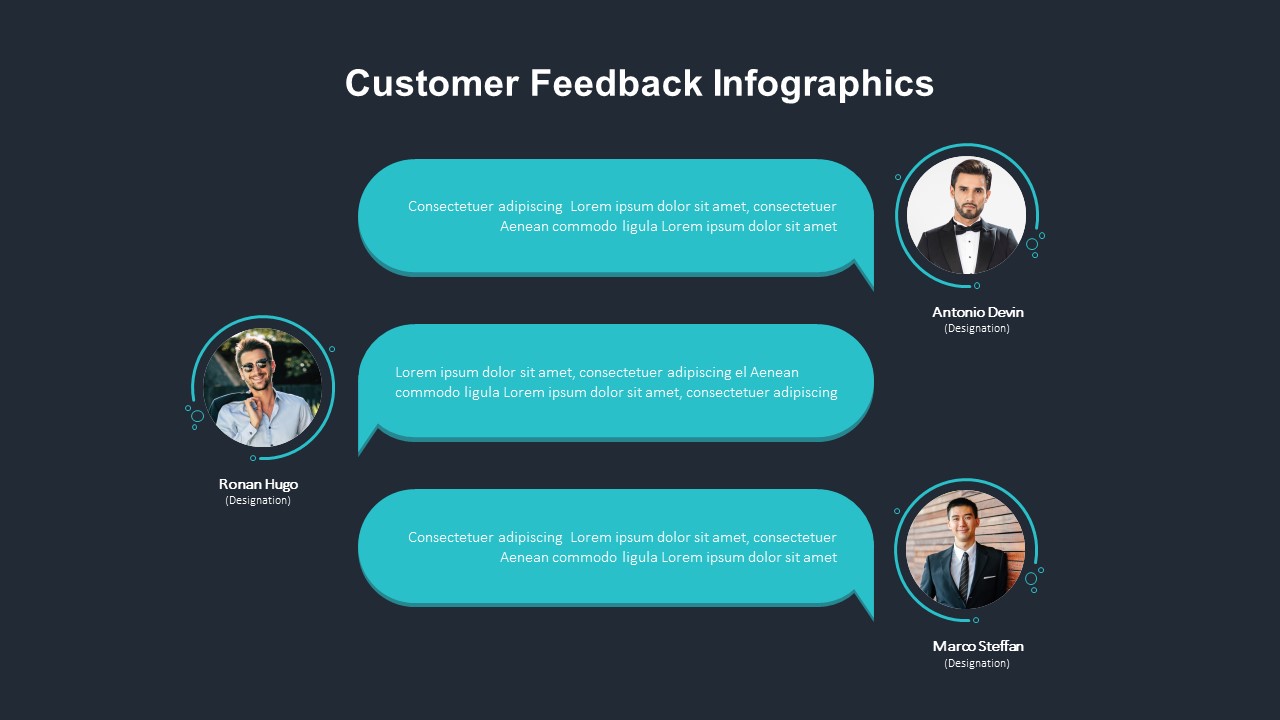 Dark Theme Feedback Powerpoint Presentation Template - SlideKit