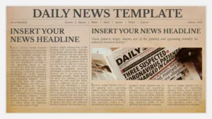 Google Presentation Newspaper Template - SlideKit