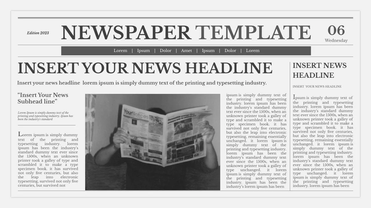 Newspaper template