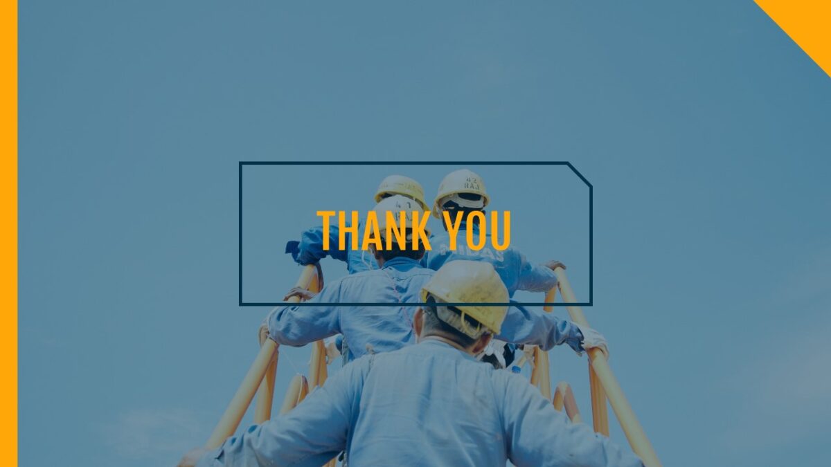 Construction Google Slides Theme Thank You Slide - SlideKit