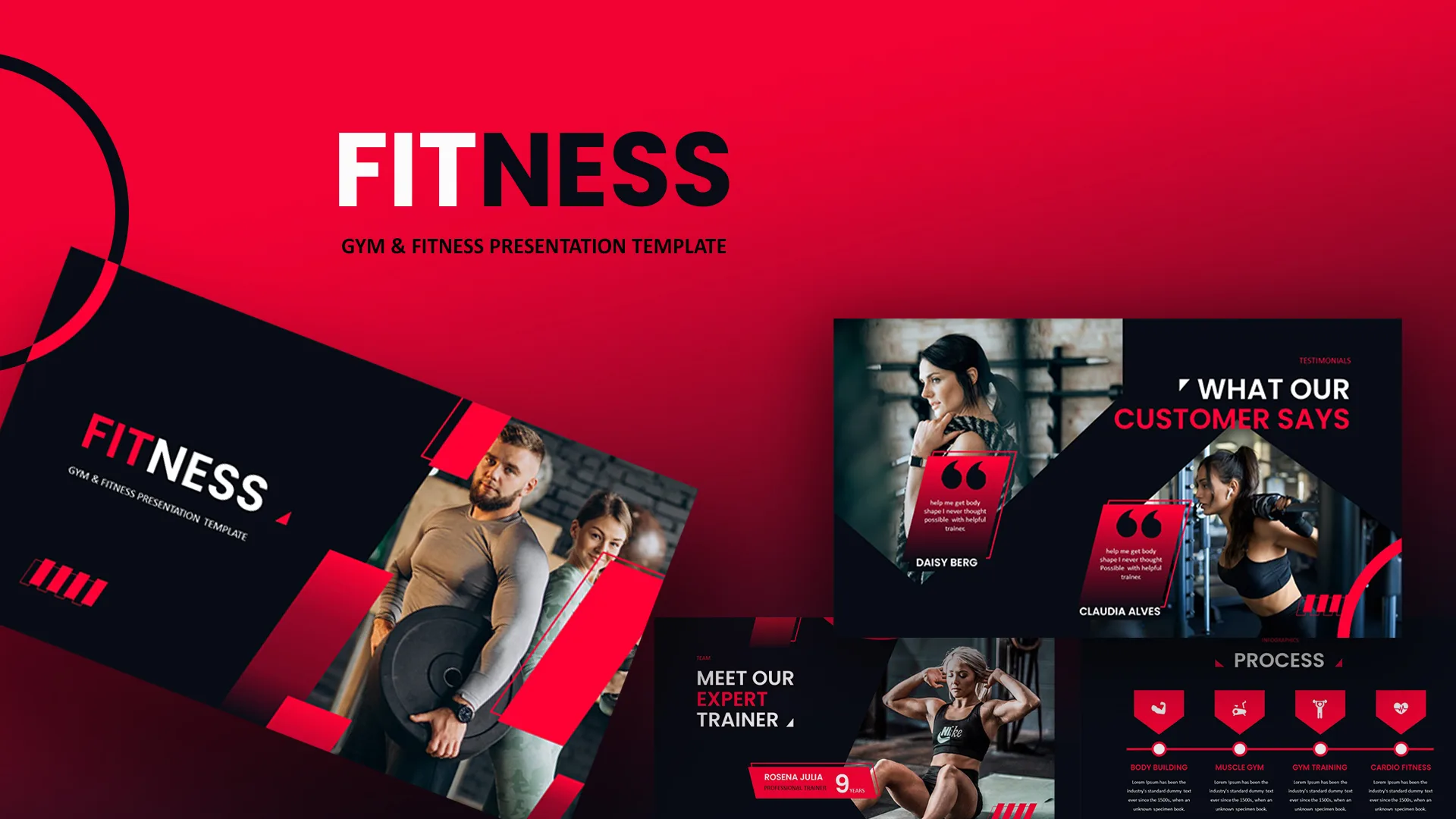 Gym Presentation Google Slides Template SlideKit