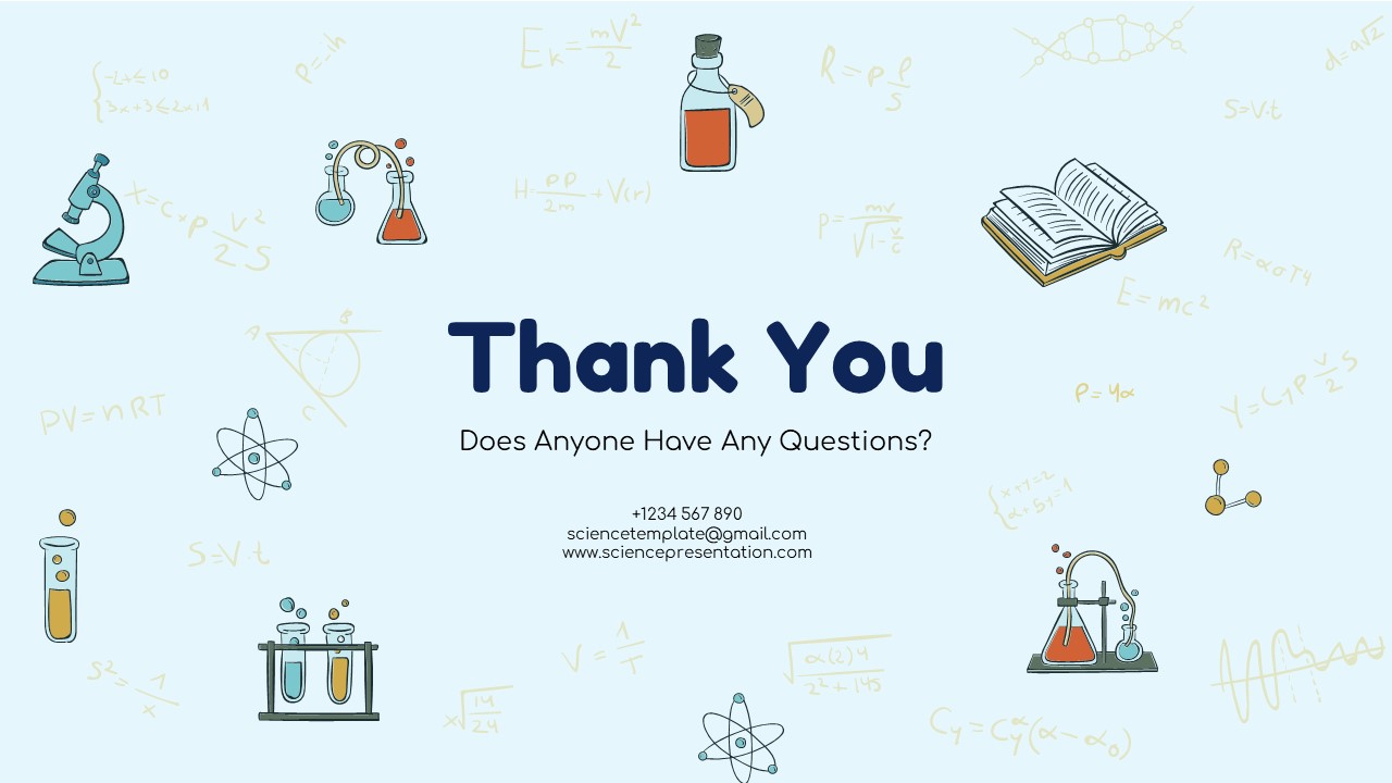 Free Ppt Template For Thank You Science Background - SlideKit