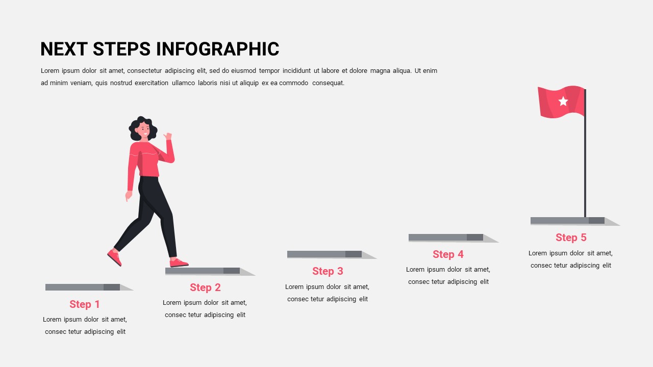 Next Steps Infographic Ppt Template