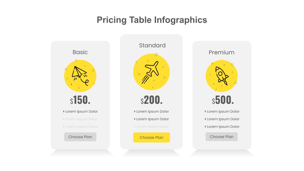 Pricing Table Powerpoint Presentation Template