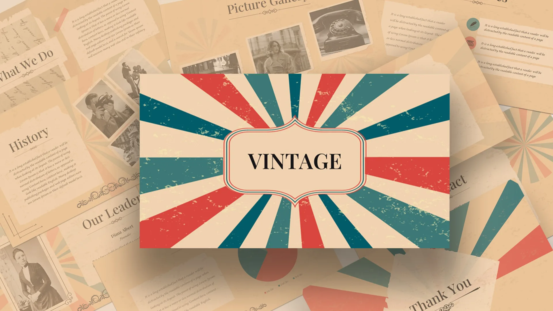 Free Vintage Photo Album Theme for PowerPoint and Google Slides