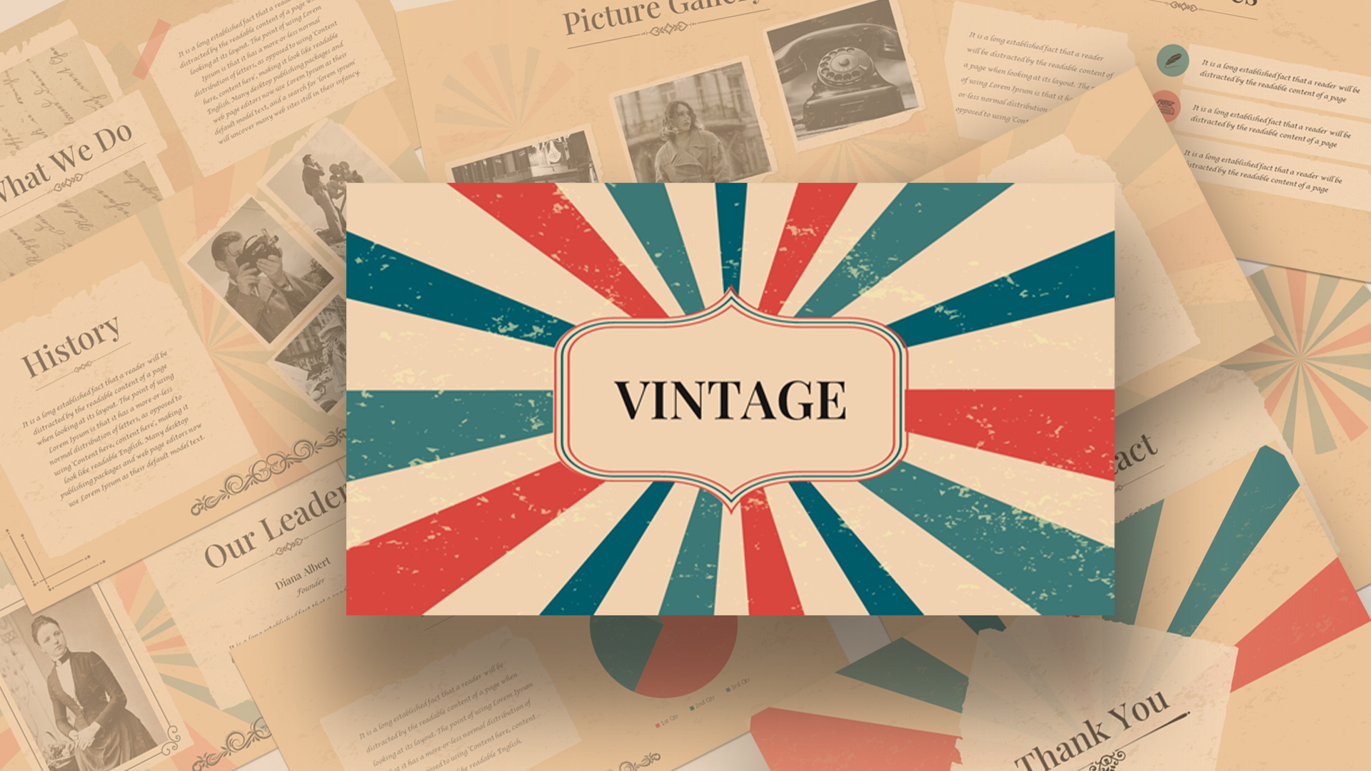 Google Slides Free Vintage Presentation Theme SlideKit