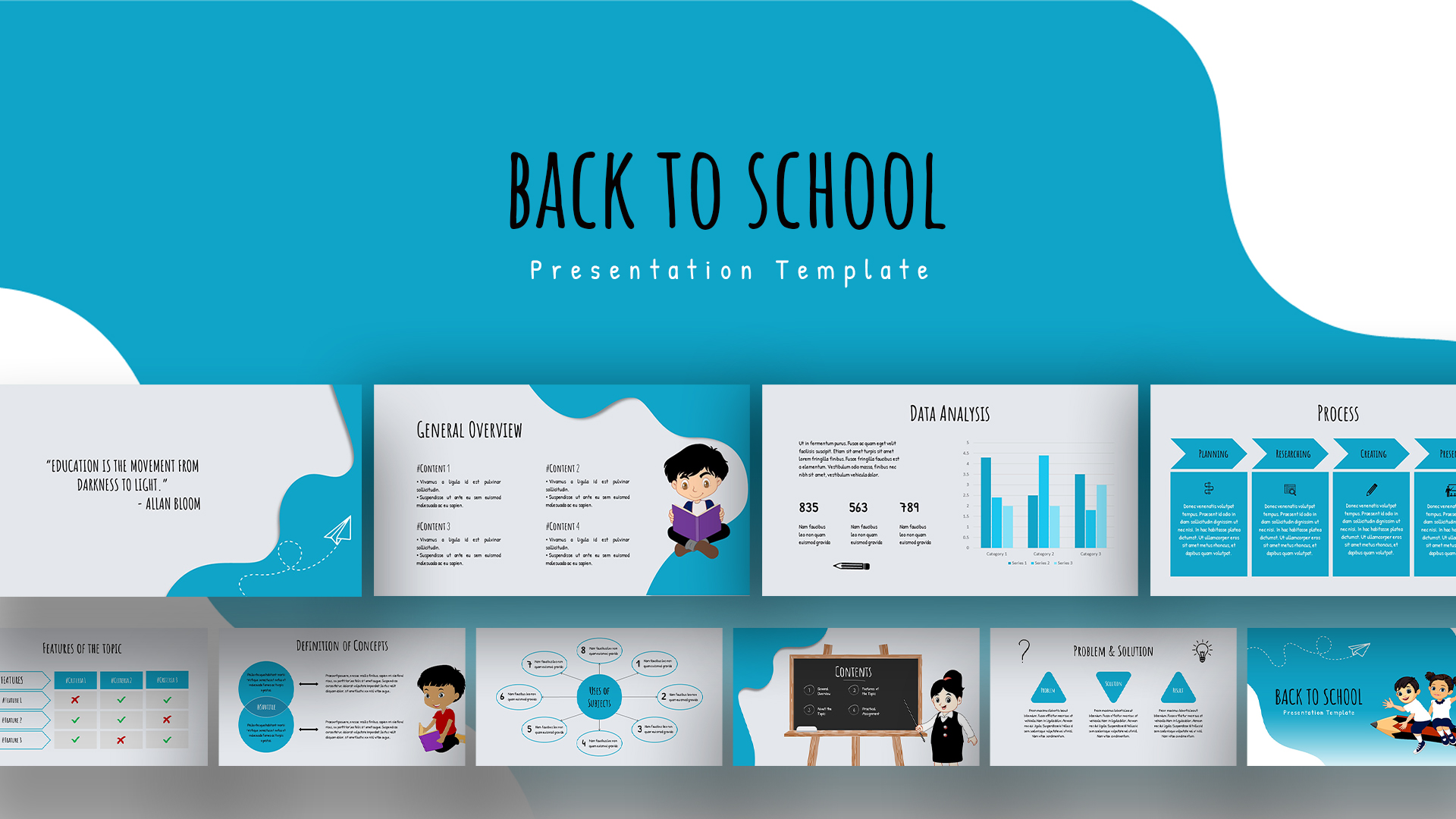 Back To School PowerPoint Template Cover
