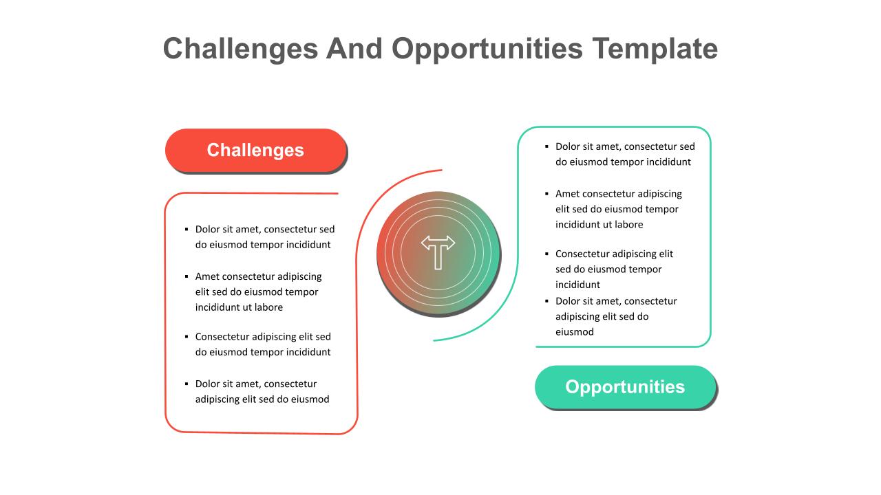 Challenges And Opportunities Template for PowerPoint - SlideKit