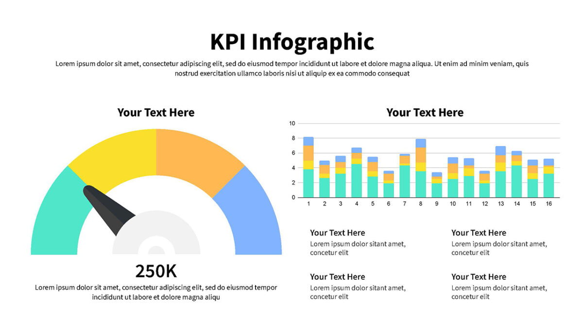 Creative KPI Presentation Template - SlideKit