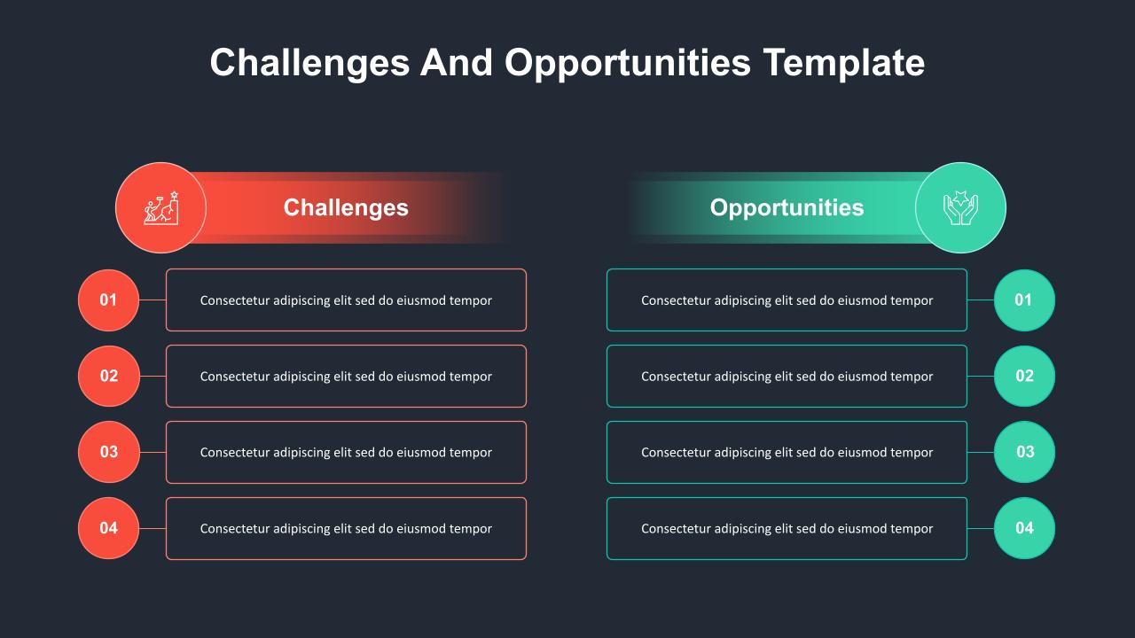 Challenges And Opportunities PowerPoint Templates- SlideKit