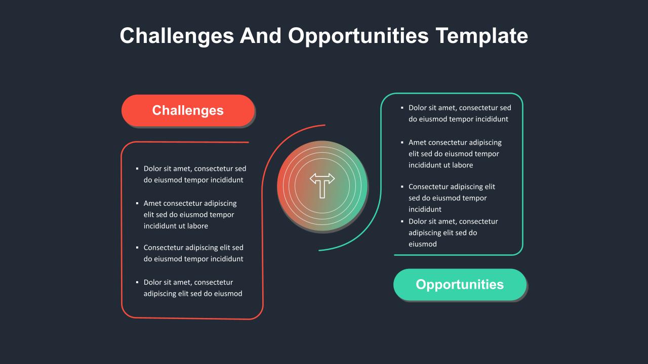 Challenges And Opportunities PowerPoint Templates- SlideKit