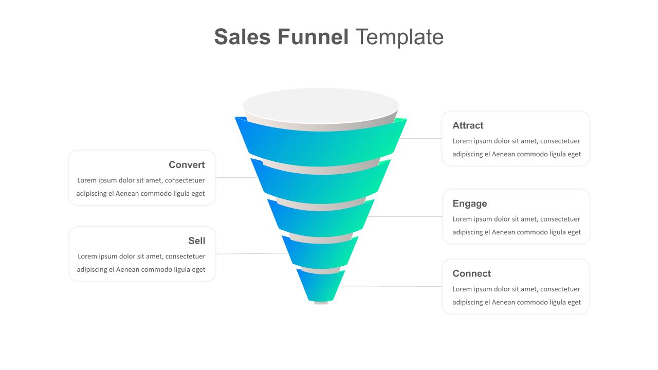 Editable Sales Funnel Diagram PowerPoint