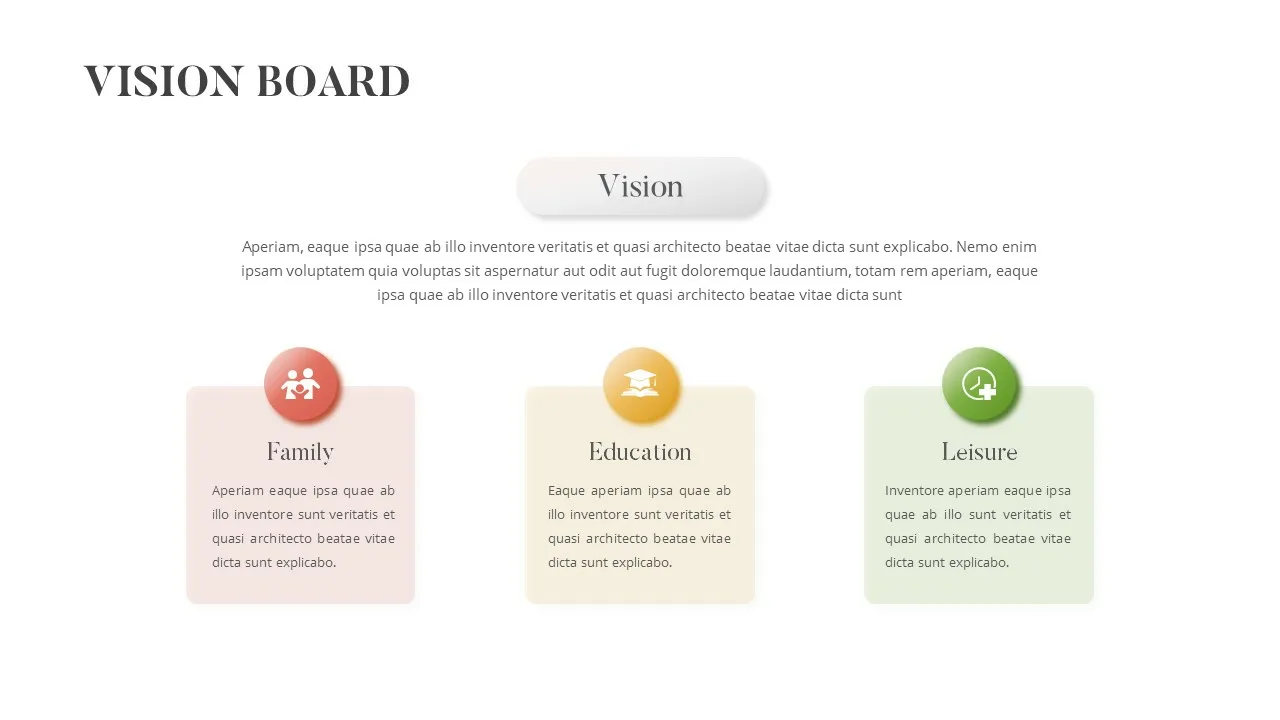 Attractive Vision Board Template for Google Slides SlideKit
