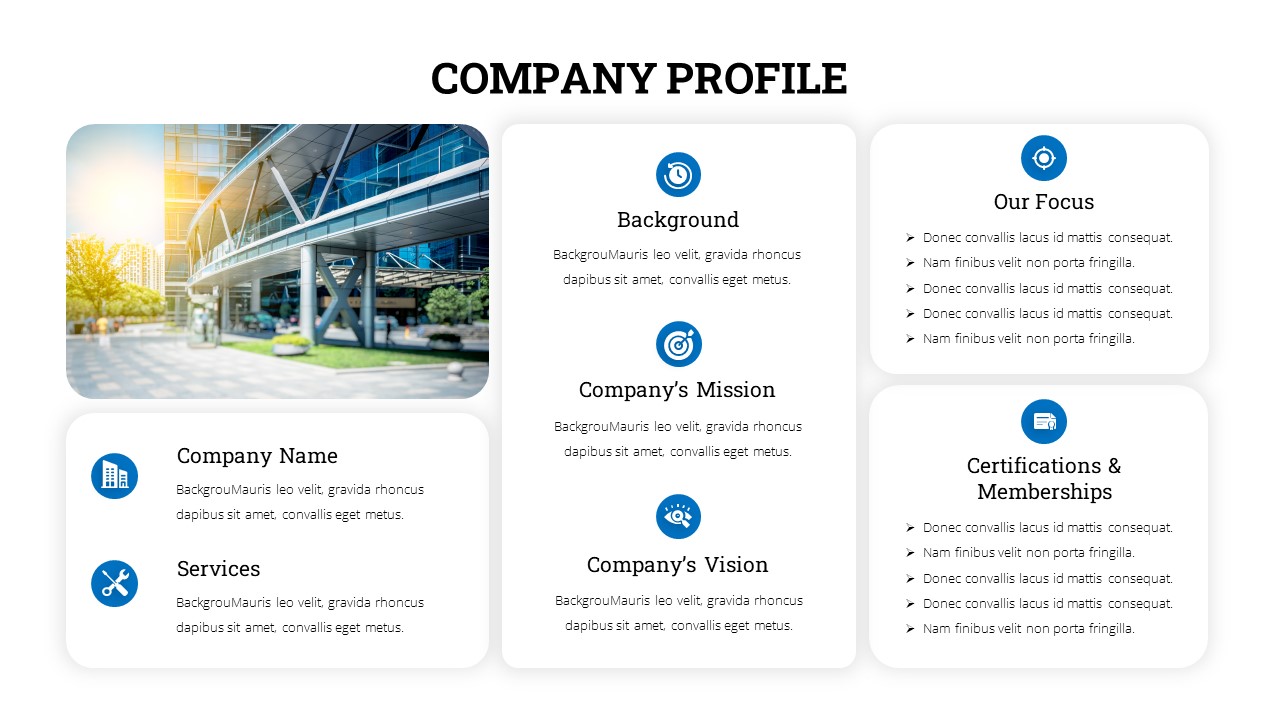 PowerPoint Presentation Template For Company Profile
