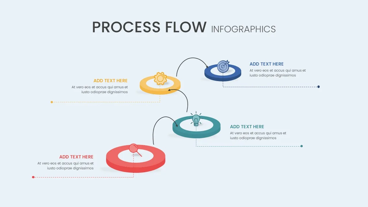 Creative Process Flow Infographic Template Slidekit 0188