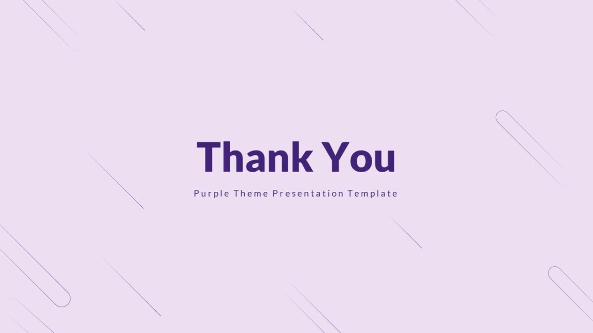 Purple Google Slides Theme Thank You Slide - SlideKit