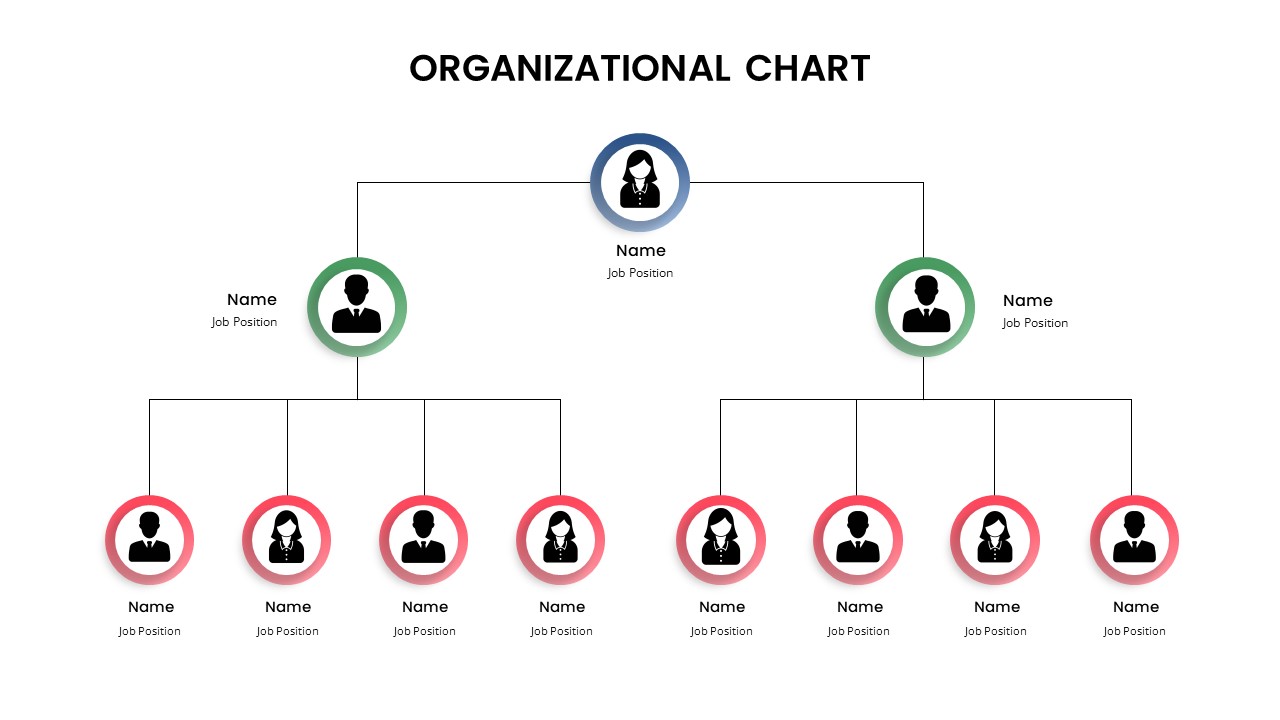 Business Organizational Chart Template For PowerPoint