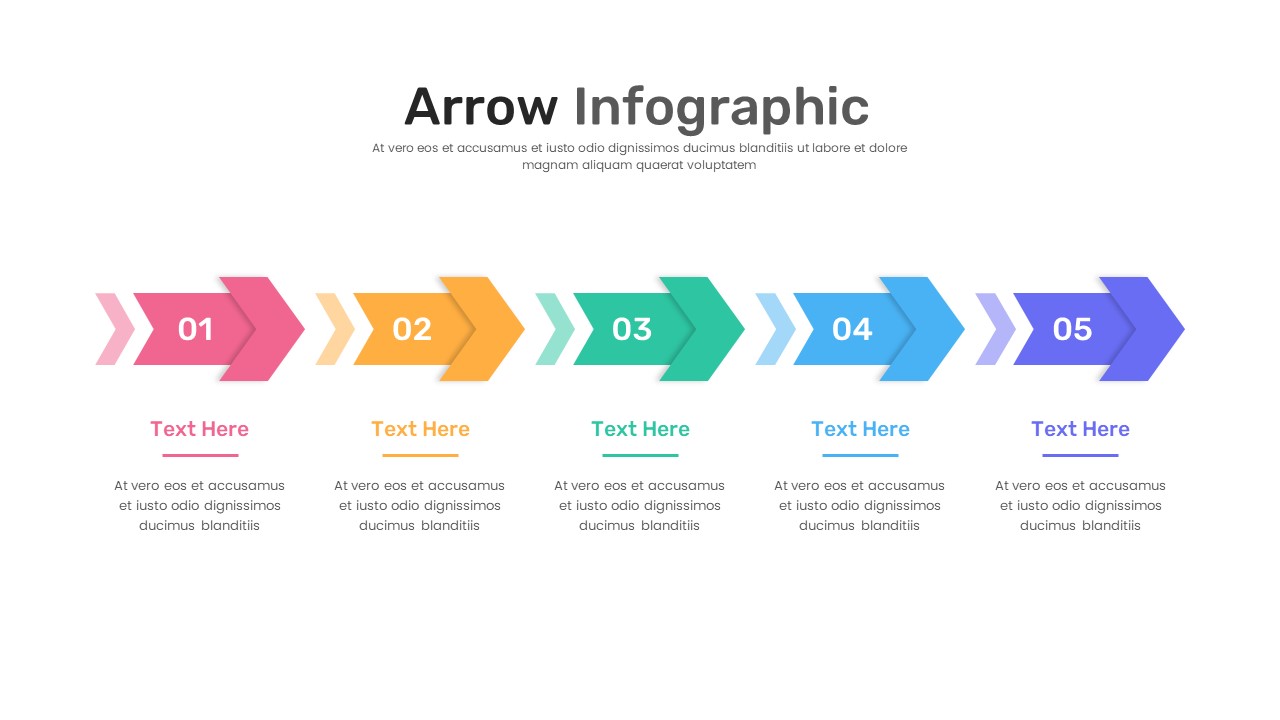 Editable Arrow Infographics Powerpoint Template
