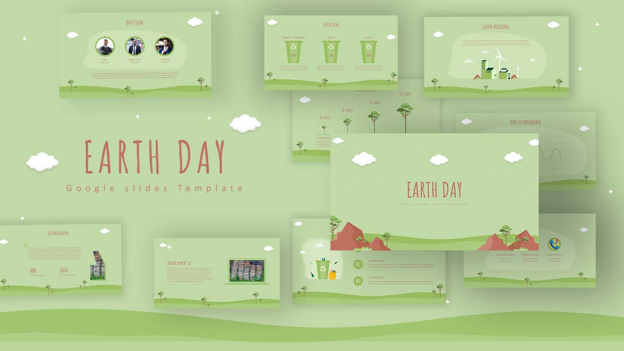 Free Earth Day Powerpoint Template Cover