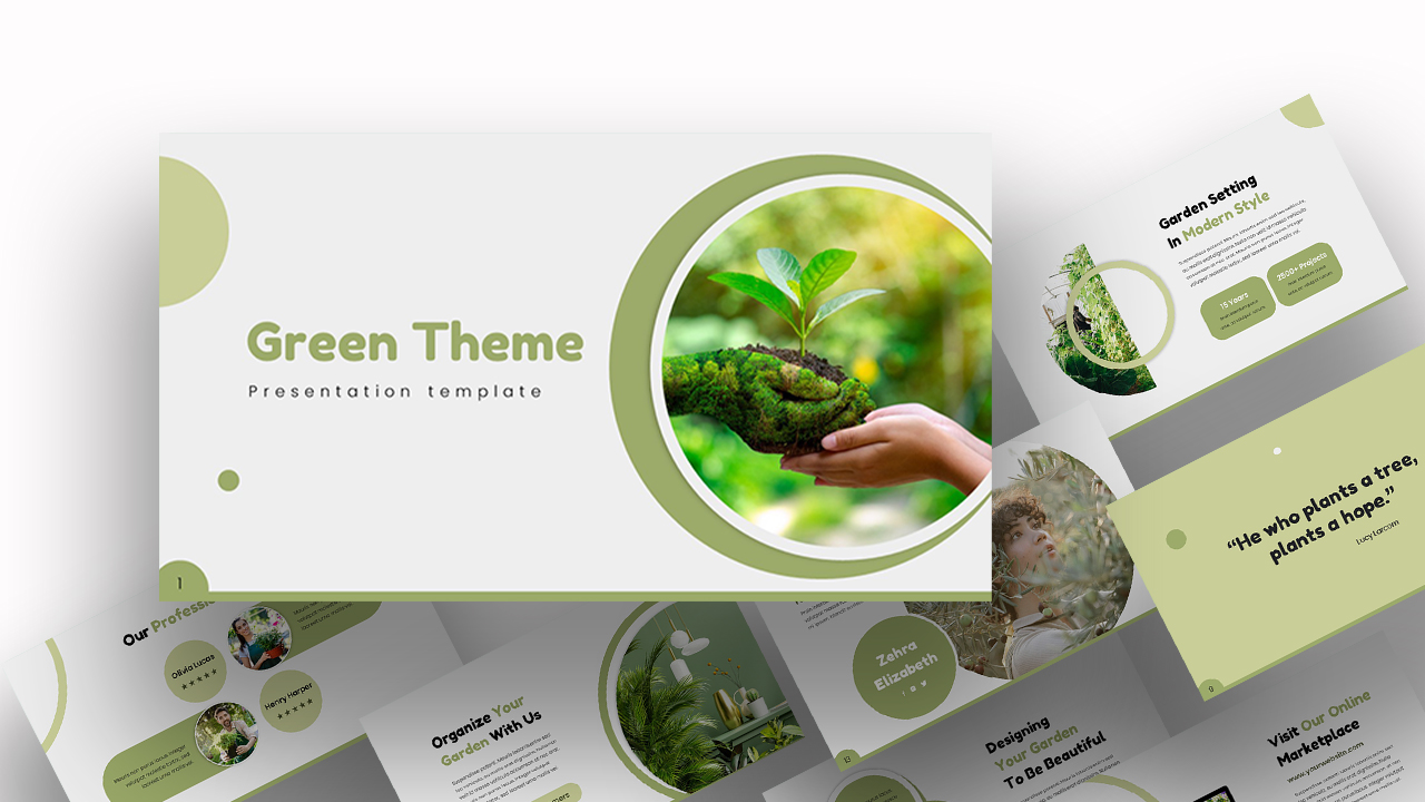 Green Theme PowerPoint Templates
