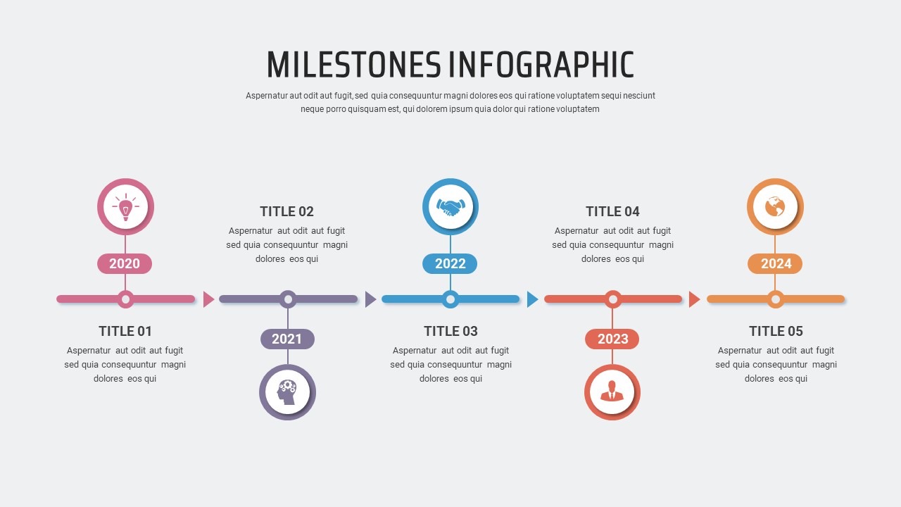 5 Step Milestone Template Ppt