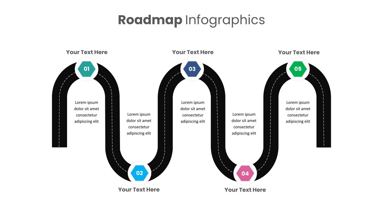 5 Step PowerPoint Slide Roadmap