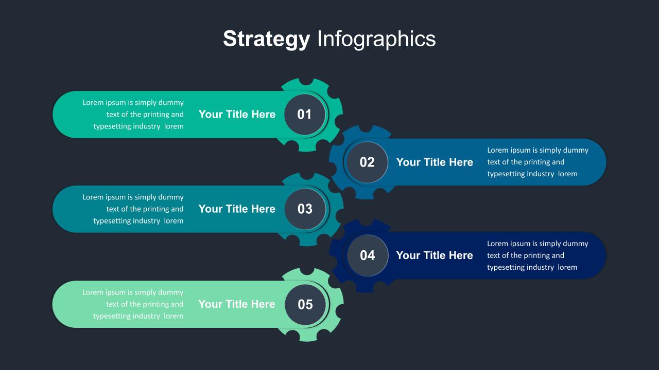 5 Points Strategy Plan Template For PowerPoint And Google Slides - SlideKit