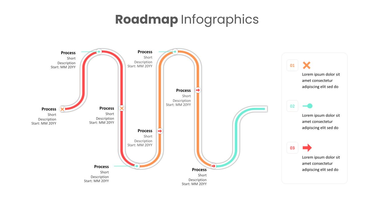 Editable Roadmap Template For PowerPoint