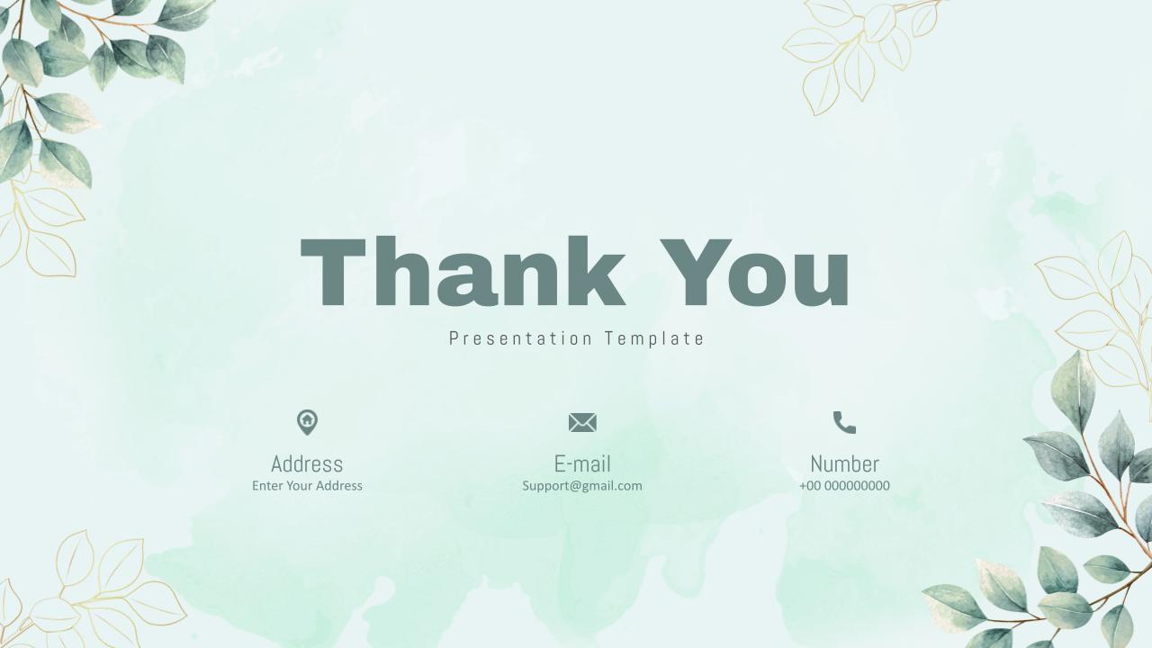 thank you note at the end of presentation