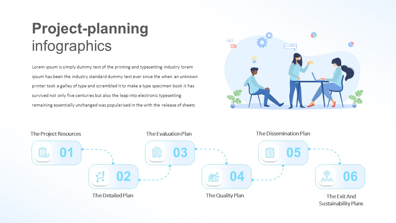 Infographics Template for Project Plan PowerPoint Presentation