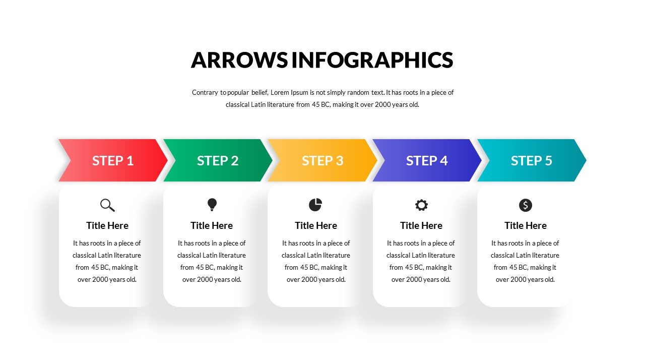 Linear Arrows Ppt Template