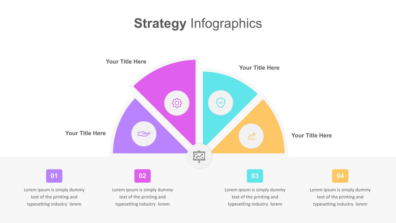 4 Point Strategy Infographics Presentation Template for Google Slides and PowerPoint