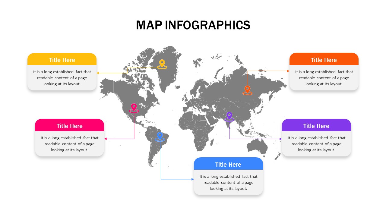 Editable Global Map For PowerPoint