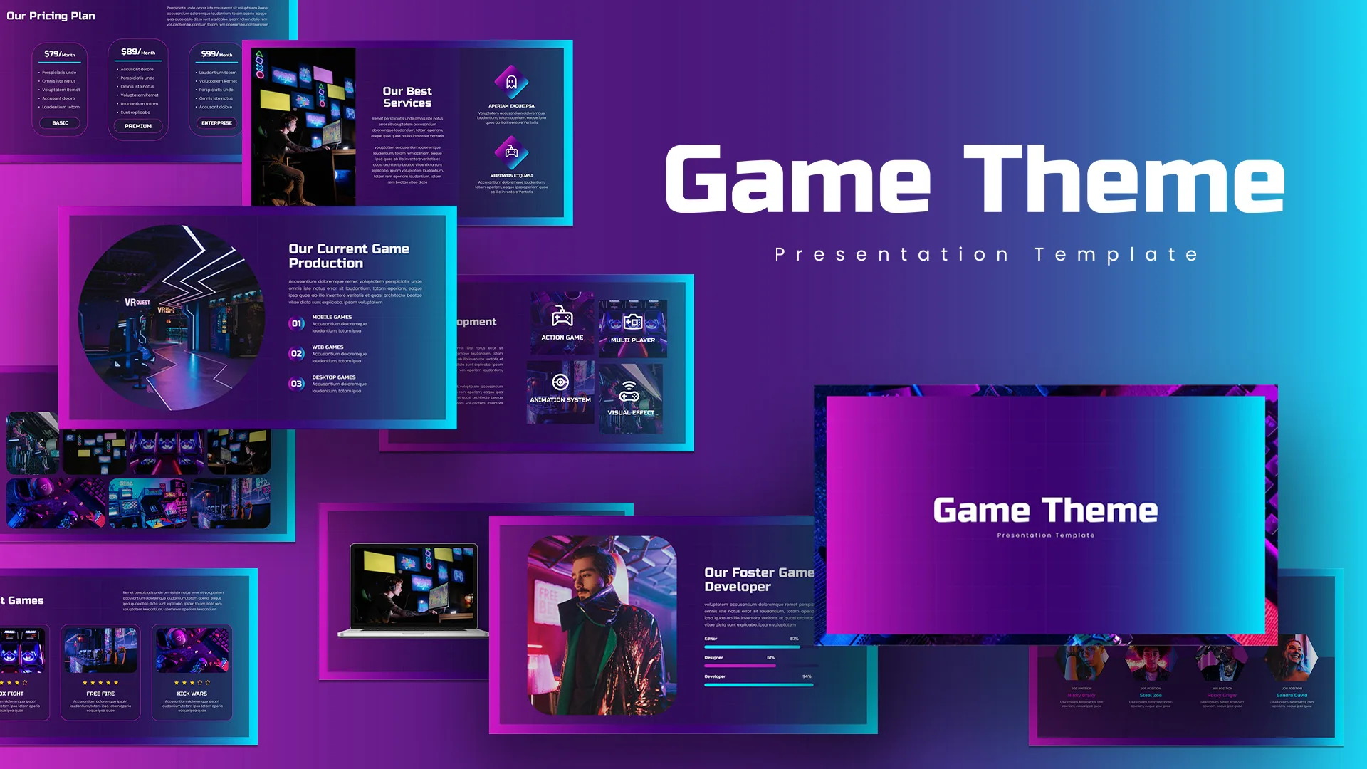 video game presentation template google slides