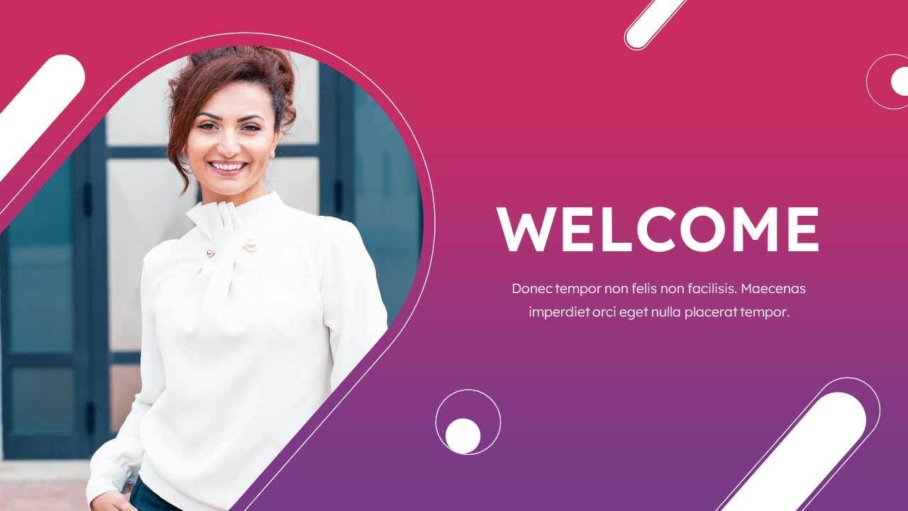 Welcome PowerPoint Background Template - SlideKit