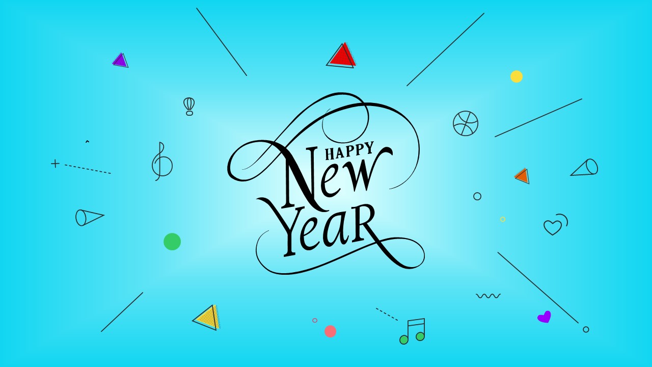 Happy New Year Presentation Template for PowerPoint and Google Slides